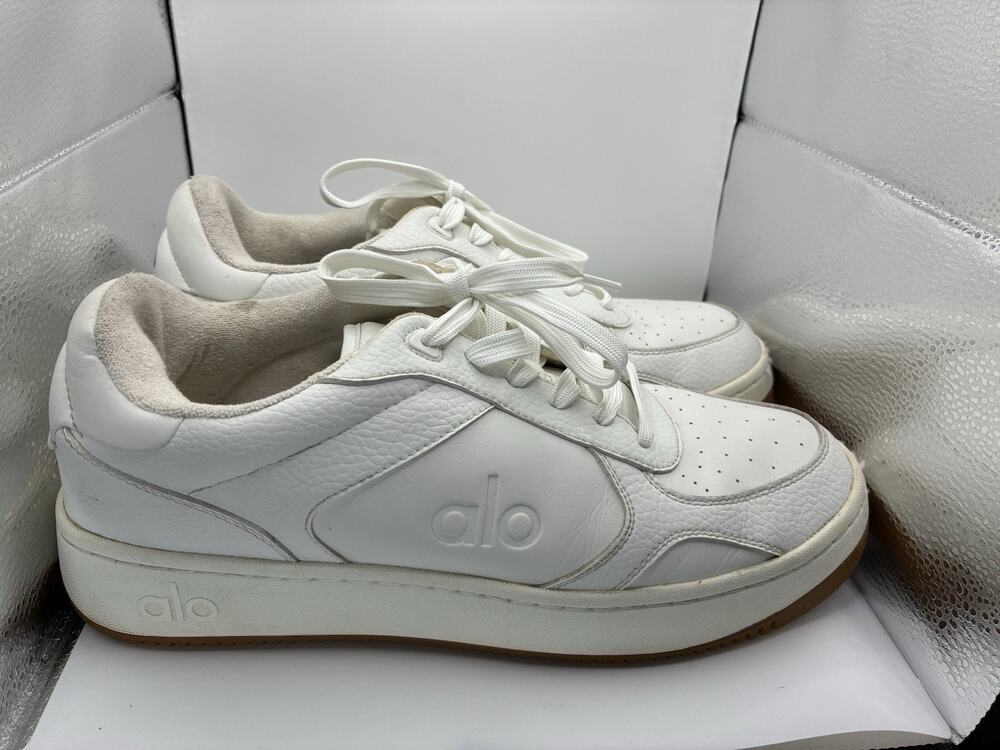 Alo Recovery Mode Sneaker W 11.5 M 10 White Gum Sole Low Top Court Shoes Unisex